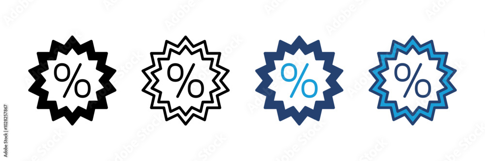 Obraz premium Discount icon vector. Discount tag icon.