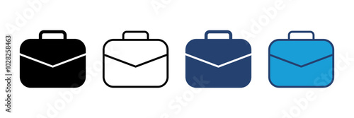 Briefcase icon vector. suitcase icon. luggage symbol.