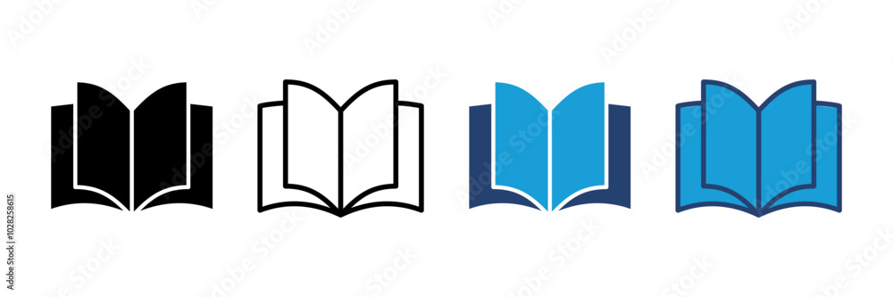 Book icon vector. open book icon vector. ebook icon Book icon vector. open book icon vector. ebook icon