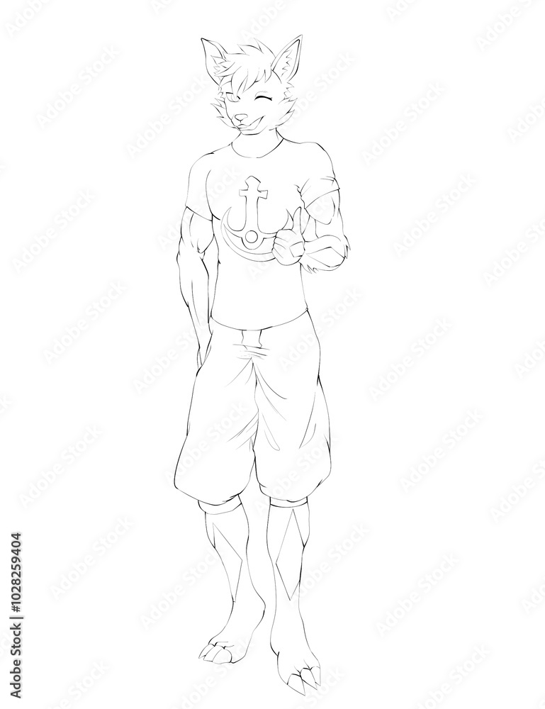 Casual furry character Casual furry character