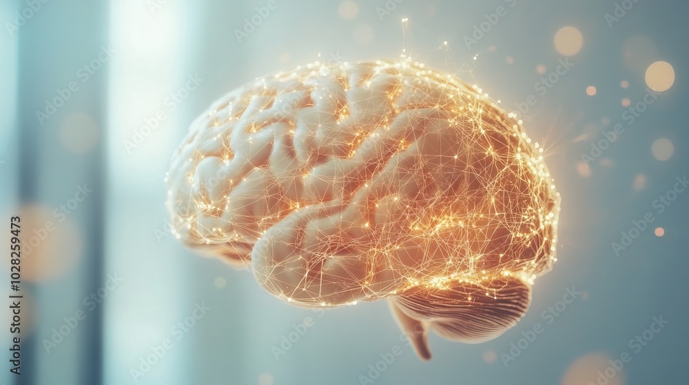 Close-up of human brain with intricate neural pathways, symbolizing cognitive biases and complex thought processes, ideal for educational or scientific presentations. Close-up of human brain with intricate neural pathways, symbolizing cognitive biases and complex thought processes, ideal for educational or scientific presentations.