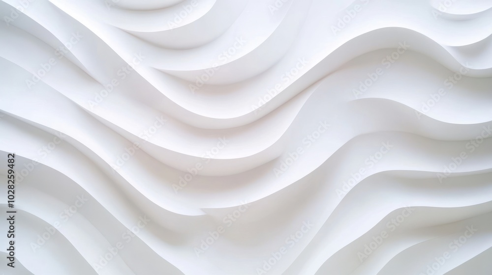 Obraz premium Abstract White Wavy Pattern