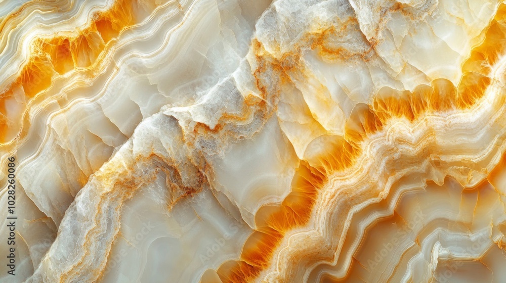 Abstract Marble Stone Texture with Swirling Patterns of Orange and White Abstract Marble Stone Texture with Swirling Patterns of Orange and White