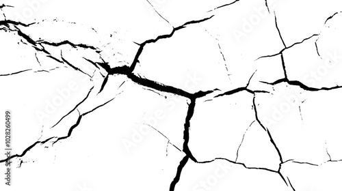 cracked ground, ground distress texture, damage texture. old wall background crack vector, grunge texture.