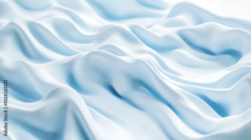 Naklejka premium Abstract Blue Fabric Waves