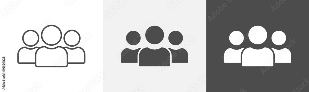 team icon Flat design on isolated background team icon Flat design on isolated background