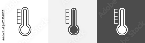 temprature icon Flat design on isolated background