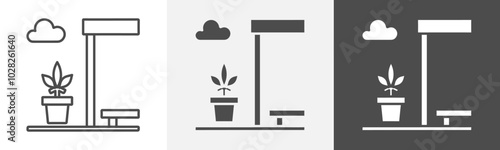 terrace icon Flat design on isolated background