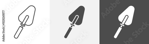 trowel icon Flat design on isolated background