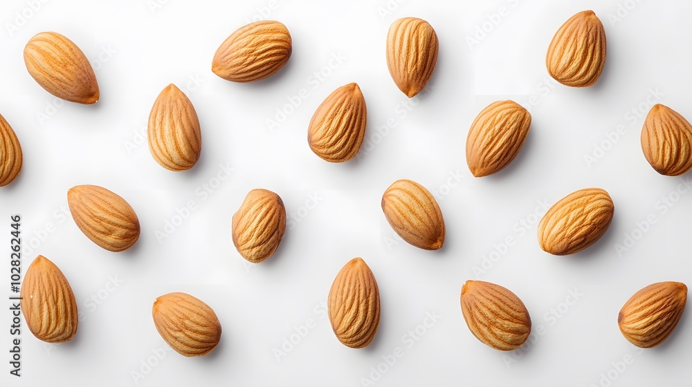 Almond nuts isolated on white background. Almond nuts isolated on white background.