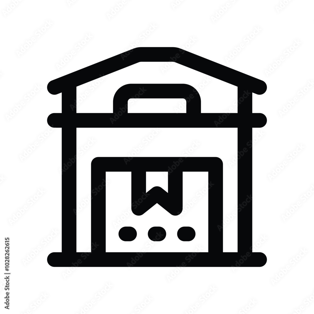 warehouse icon. vector line icon for your website, mobile, presentation, and logo design. warehouse icon. vector line icon for your website, mobile, presentation, and logo design.