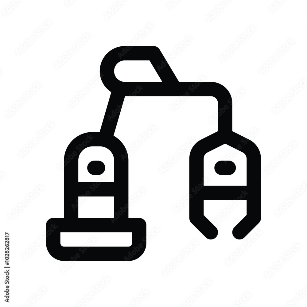 robotic arm icon. vector line icon for your website, mobile, presentation, and logo design. robotic arm icon. vector line icon for your website, mobile, presentation, and logo design.