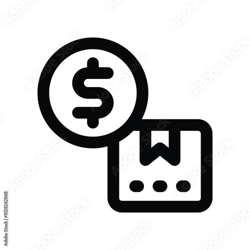 product budget icon. vector line icon for your website, mobile, presentation, and logo design.