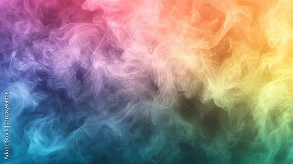Abstract Swirling Smoke with Rainbow Hues Abstract Swirling Smoke with Rainbow Hues
