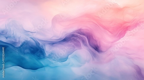 Abstract Swirling Watercolor in Pastel Hues