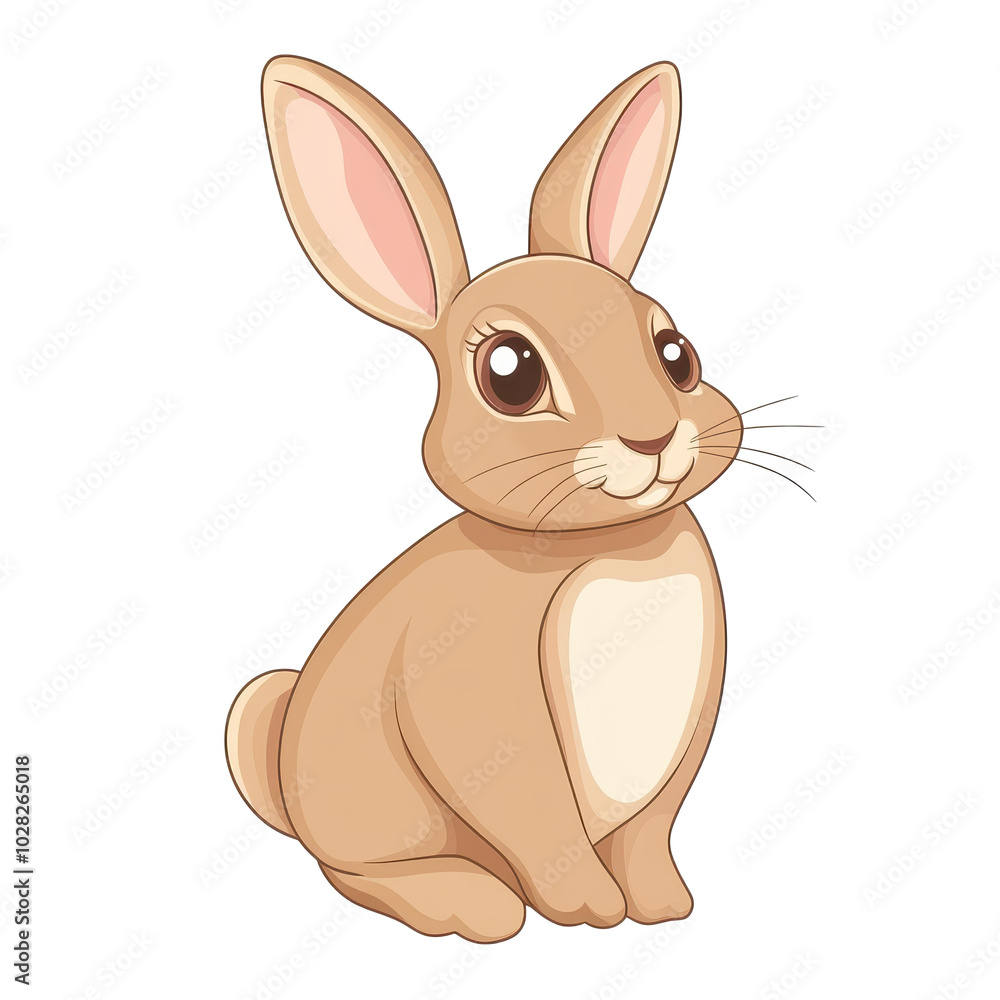 A fluffy brown rabbit sits alone against a crisp white backdrop, highlighting its soft fur and cute features. A fluffy brown rabbit sits alone against a crisp white backdrop, highlighting its soft fur and cute features.