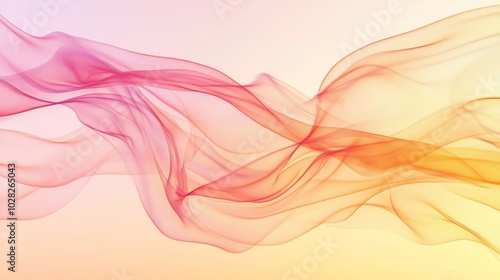 Abstract Flowing Pink and Yellow Smoke