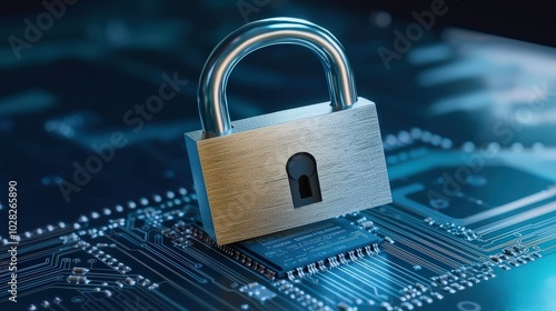 Wallpaper Mural Padlock on Circuit Board  Cyber Security  Data Protection  Digital Privacy Torontodigital.ca