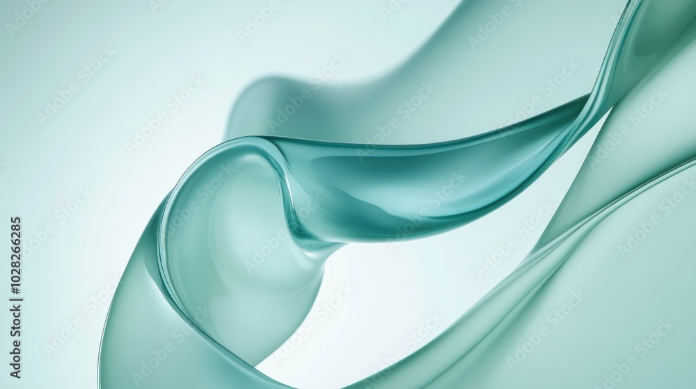 Fototapeta premium Abstract Green Liquid Form