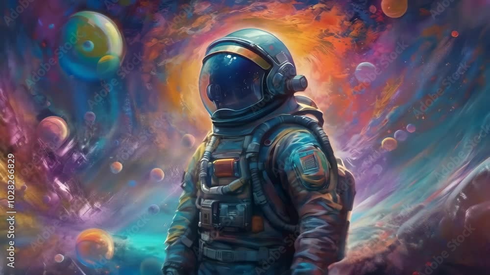 video of An astronaut in open space video of An astronaut in open space
