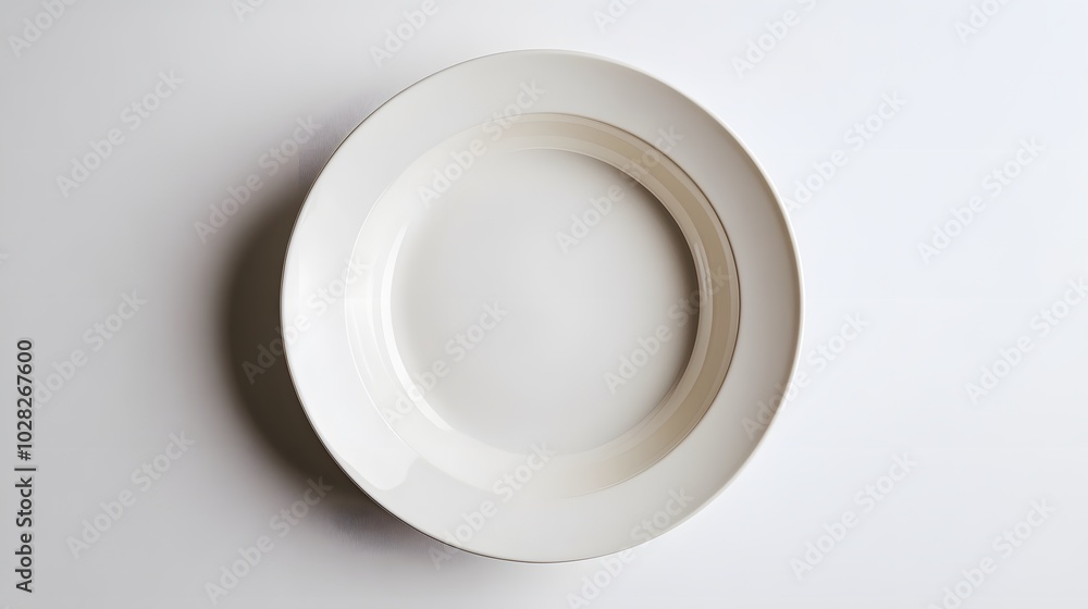 Empty ceramic round plate isolated on white background. Empty ceramic round plate isolated on white background.