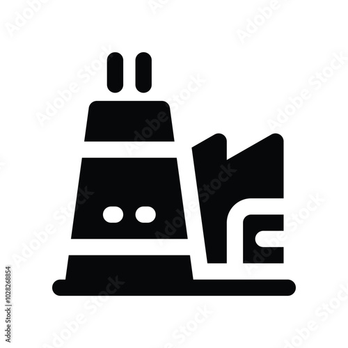 factory icon. vector glyph icon for your website, mobile, presentation, and logo design.