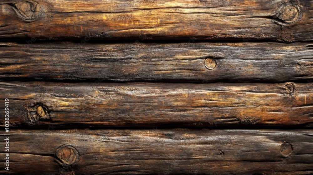 Fototapeta premium Close-up of Weathered Rustic Wood Planks