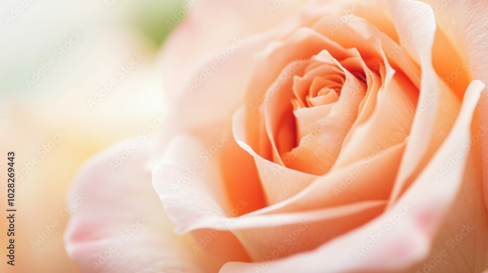 Peach Rose Close Up Peach Rose Close Up