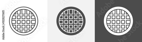 waffle icon Isolated vector art