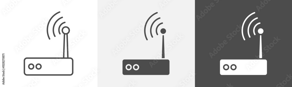 wifi router icon Isolated vector art wifi router icon Isolated vector art
