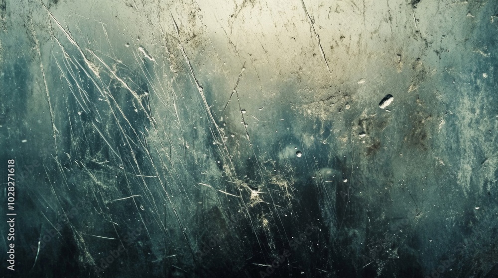 Fototapeta premium Scratched and Weathered Glass Surface