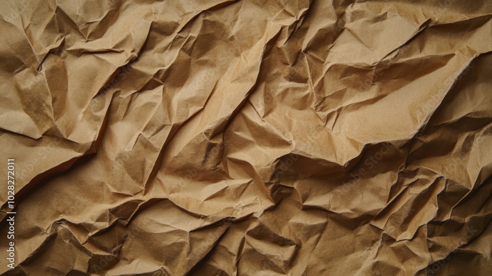 Crumpled Brown Paper Texture Crumpled Brown Paper Texture