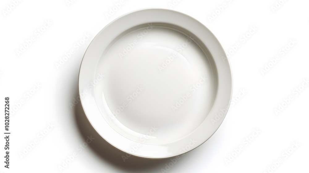 Empty ceramic round plate isolated on white background. Empty ceramic round plate isolated on white background.