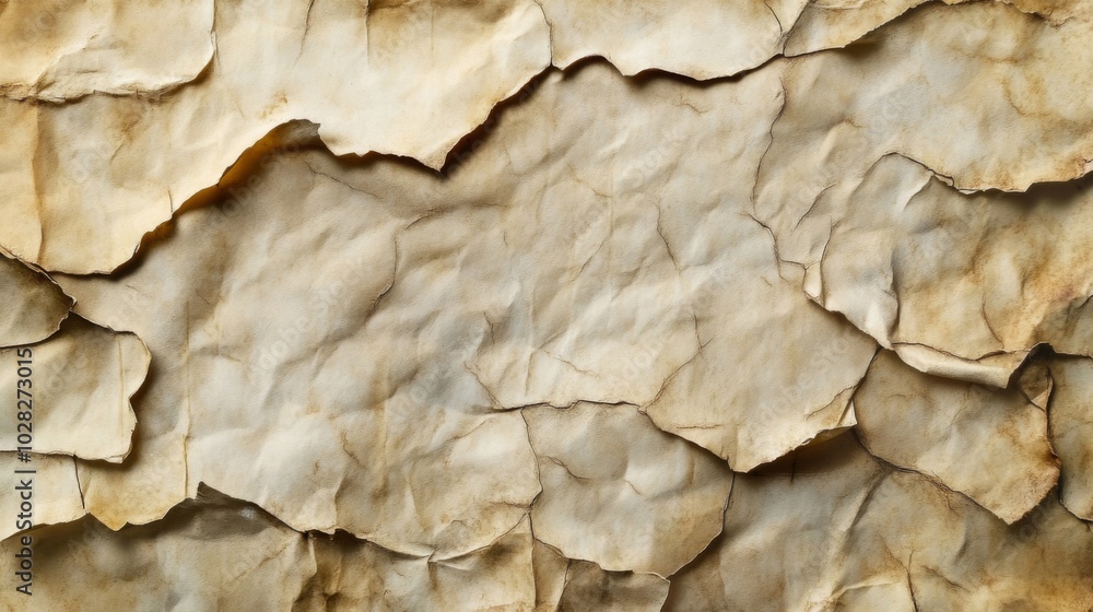 Wrinkled and Cracked Old Paper Texture Wrinkled and Cracked Old Paper Texture