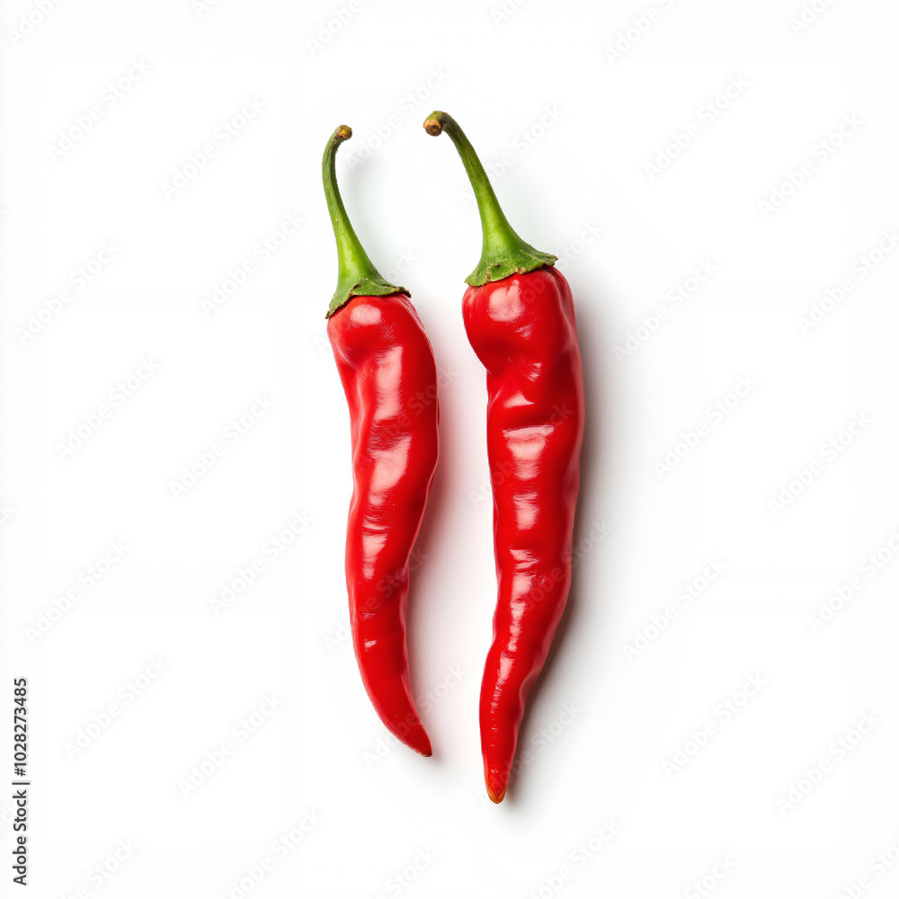 Red hot chili peppers isolated on white background Red hot chili peppers isolated on white background