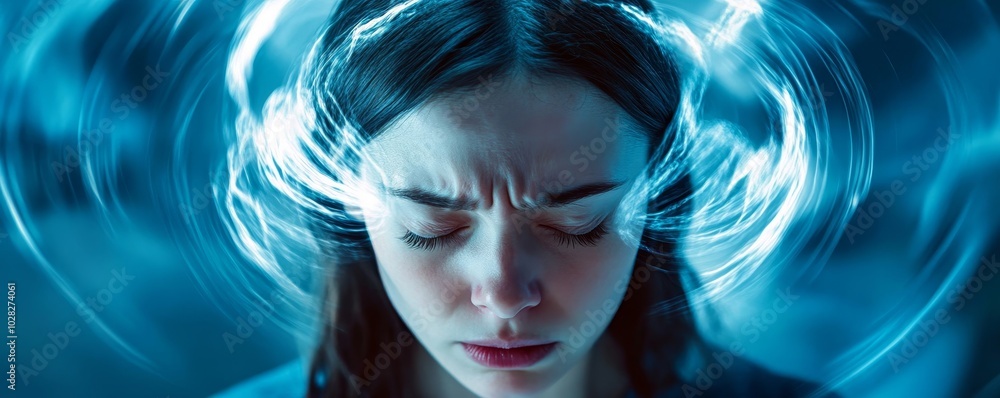 Vertigo Dizzynes. BPPV Head Brain Stroke, Generative AI