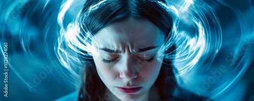 Obraz na płótnie Vertigo Dizzynes. BPPV Head Brain Stroke, Generative AI w salonie