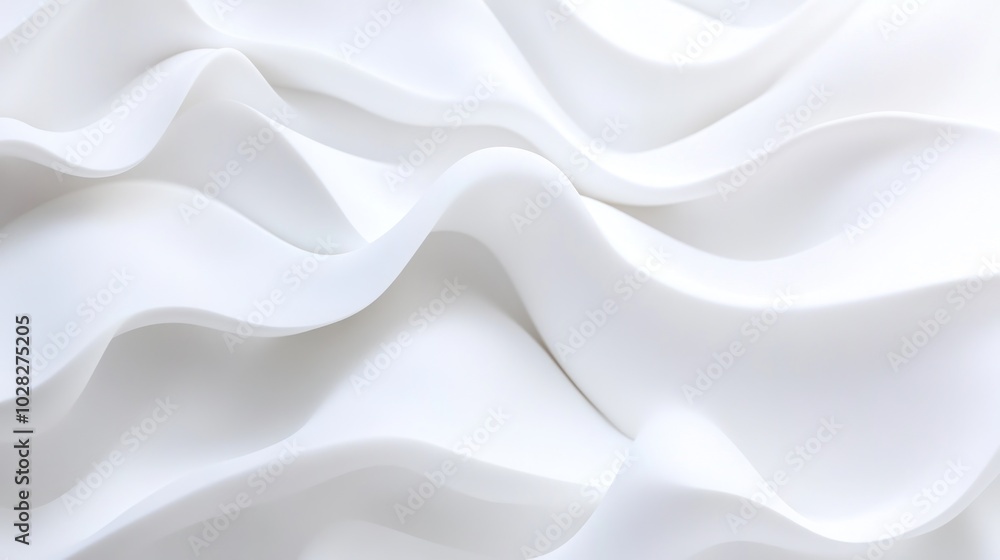 Obraz premium Abstract White Wavy Background