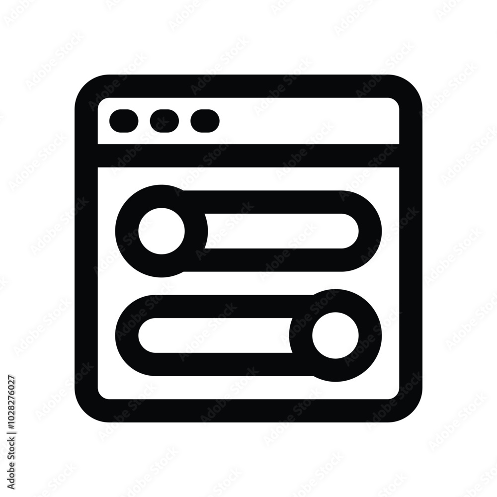 website toggle icon. vector line icon for your website, mobile, presentation, and logo design. website toggle icon. vector line icon for your website, mobile, presentation, and logo design.