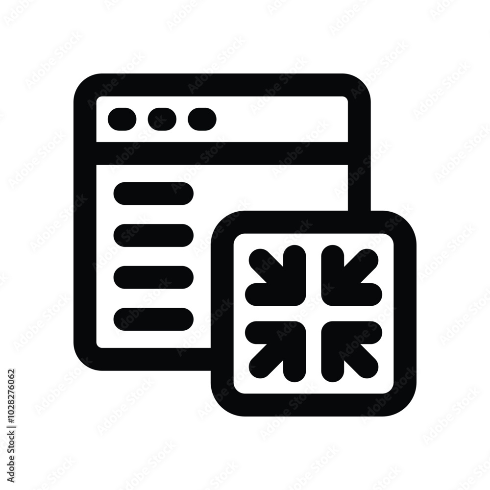 minimize page icon. vector line icon for your website, mobile, presentation, and logo design. minimize page icon. vector line icon for your website, mobile, presentation, and logo design.