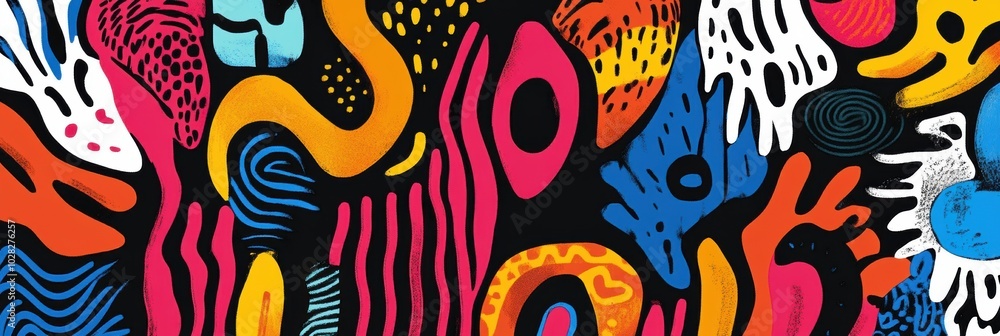 Vibrant Abstract Doodles, a lively assortment of bold hand-drawn squiggles, transparent background, perfect for creative projects. Vibrant Abstract Doodles, a lively assortment of bold hand-drawn squiggles, transparent background, perfect for creative projects.