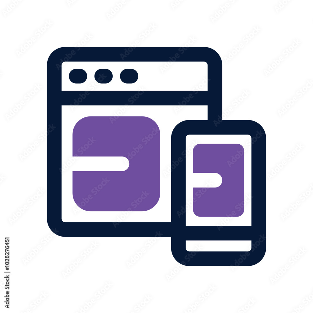 responsive icon. vector dual tone icon for your website, mobile, presentation, and logo design. responsive icon. vector dual tone icon for your website, mobile, presentation, and logo design.