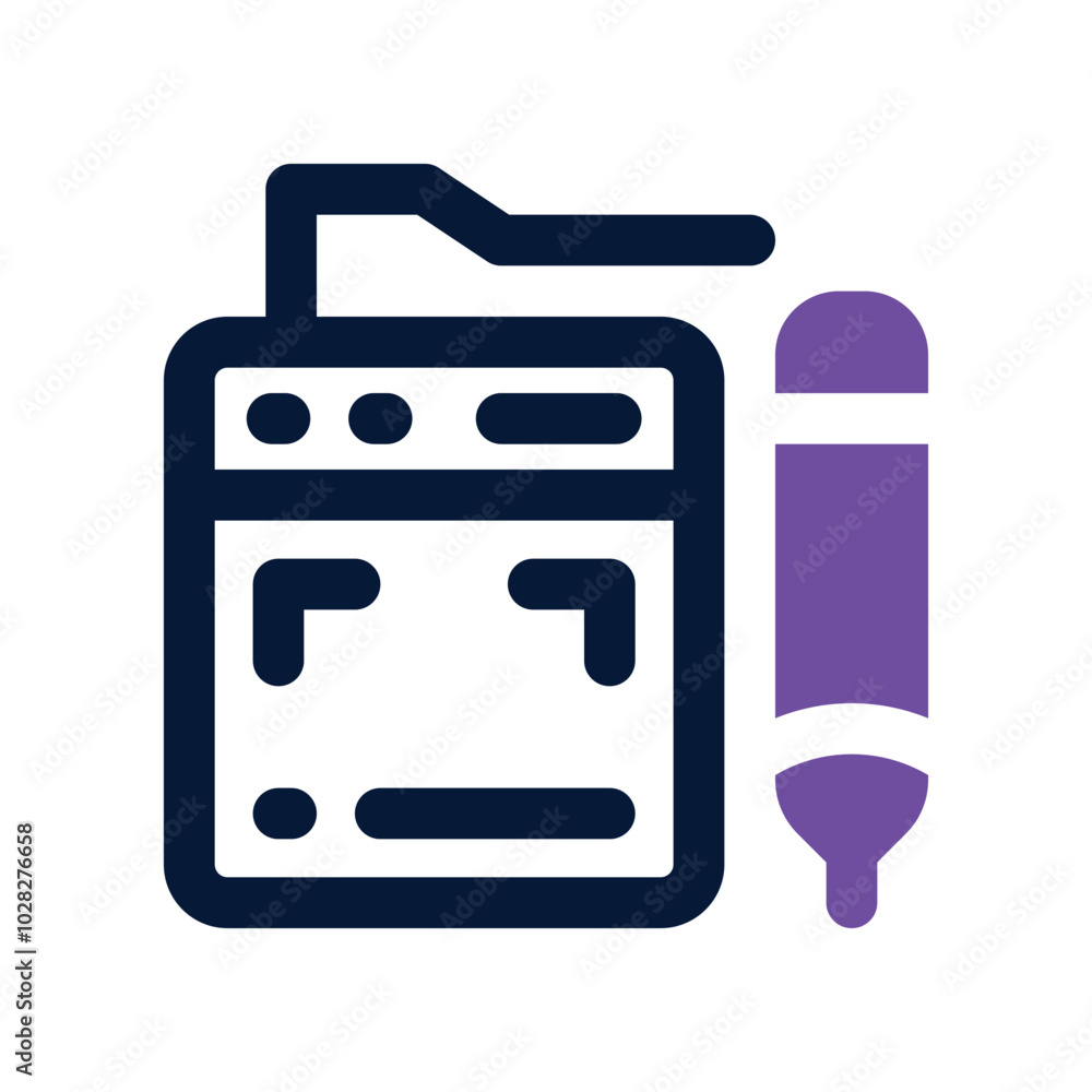 drawing tab icon. vector dual tone icon for your website, mobile, presentation, and logo design. drawing tab icon. vector dual tone icon for your website, mobile, presentation, and logo design.