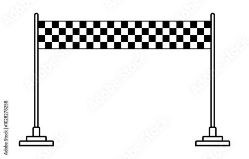 Black white start and finish line. Checkered flag vector icon. Checkered racing flag, goal competition, event formula car, championship marathon, motocross, motorsport. Vector illustration