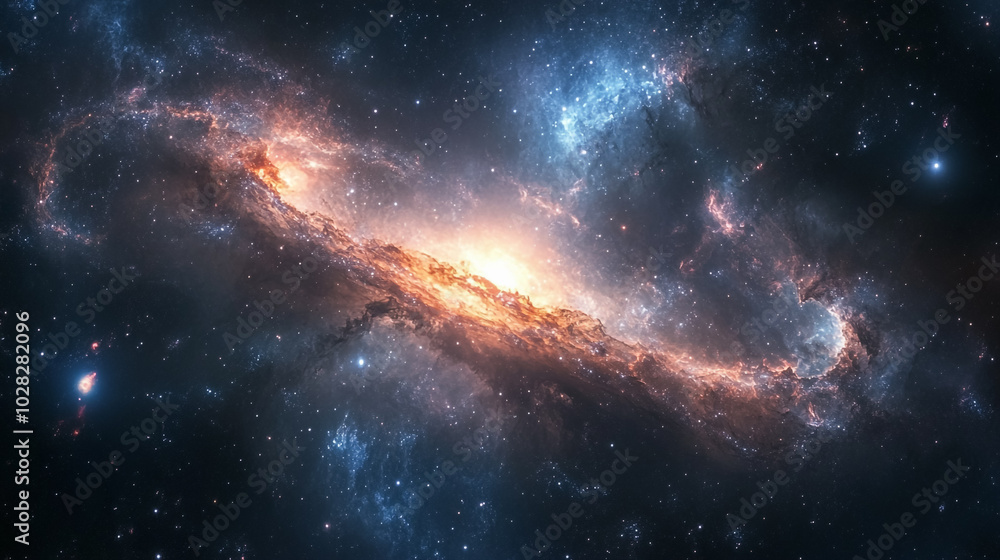 Obraz premium Alien Planet and Galaxy in Space