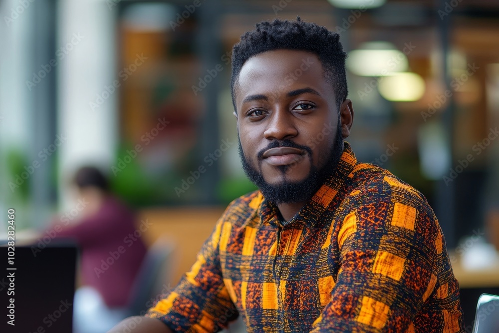 Fototapeta premium African Graphic Web Designer, Generative AI