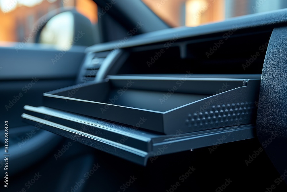Open Car Glove Compartment Box, Generative AI Open Car Glove Compartment Box, Generative AI