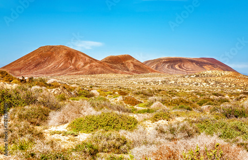 Mount La Aguja Grande and Montana del Mojon, Graciosa, Lanzarote, Canary Islands, Spain, Europe. photo