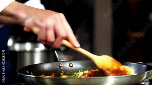 a chef who is cooking spicy food