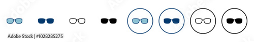 Glasses icon vector isolated on white background. Stylish Eyeglasses. Glasses vector. Optical concept